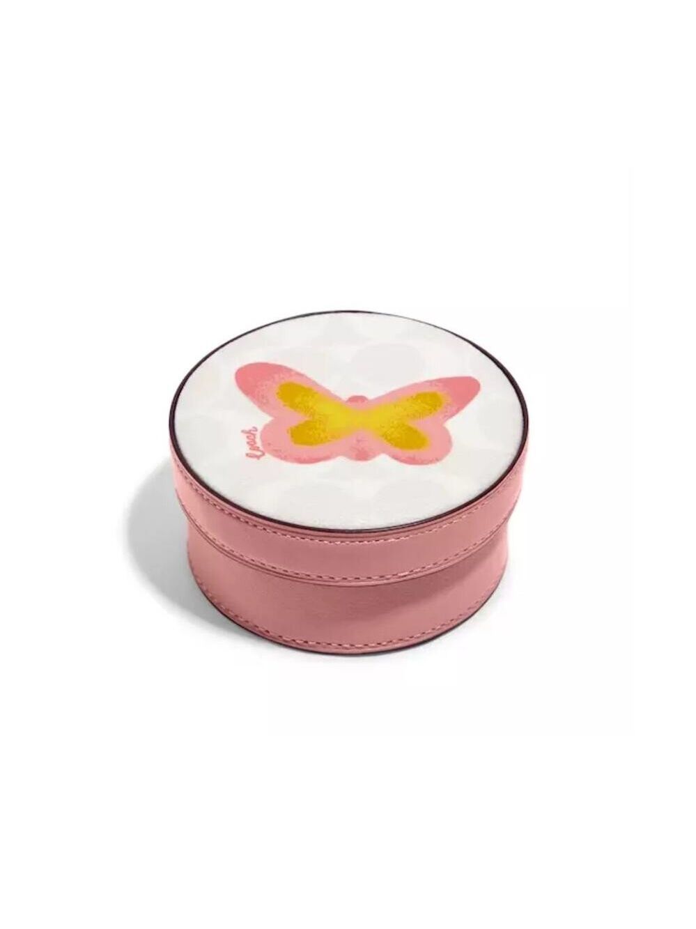 COACH BUTTERFLY TRINKET BOX IN SIGNATURE CANVAS & SMOOTH LEATHER NEW! - Picture 2 of 2